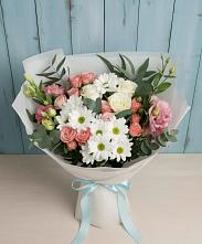 Букет цветов из:  Розы, Лизиантусы и Хризантемы #REPLACE_PRED# Советском Республика Дагестан