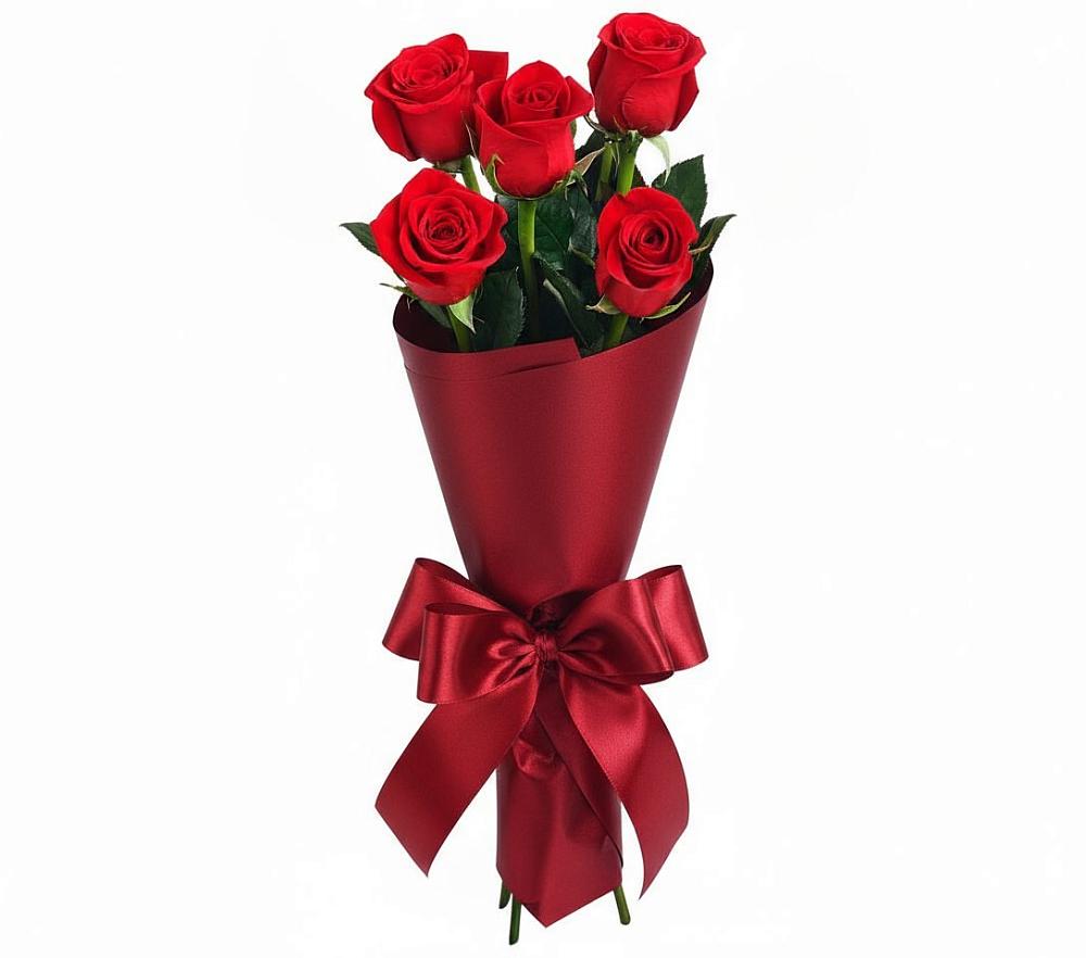 Букет 5 Красных роз Эдлесс Лав в Советском Республика Дагестан