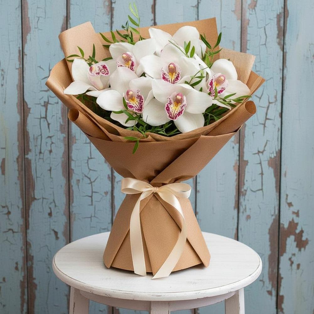 Букет цветов из: Орхидеи и Розы в Советском Республика Дагестан