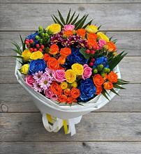 Букет цветов из:  Розы и Хризантемы в Советском Республика Дагестан