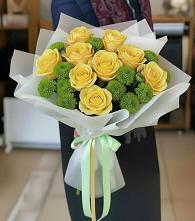 Букет цветов из:  Хризантемы и Розы в Советском Республика Дагестан