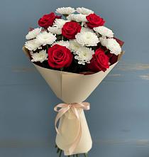 Букет цветов из:  Розы и Хризантемы в Советском Республика Дагестан