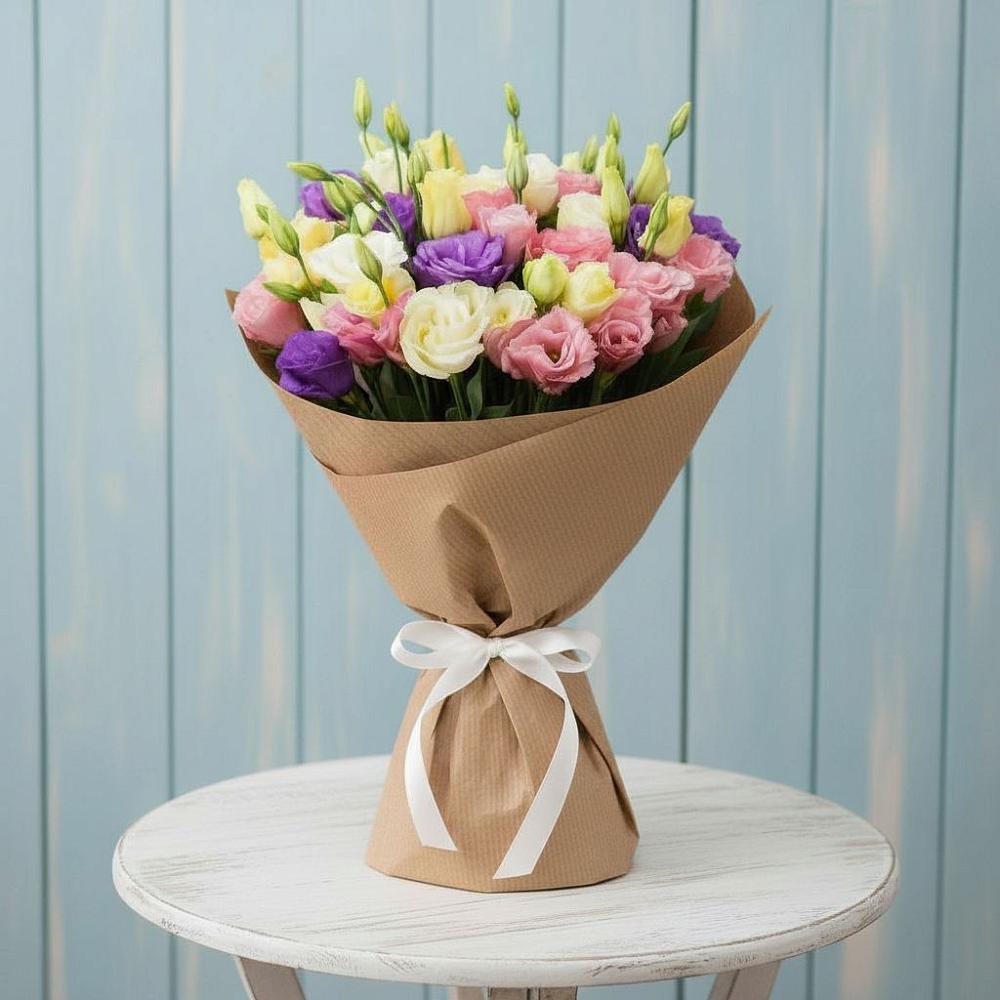 Букет цветов из: Лизиантусы в Советском Республика Дагестан