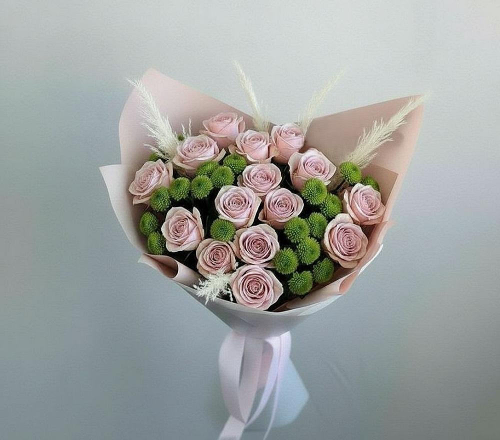 Букет цветов из: Розы и Хризантемы в Советском Республика Дагестан