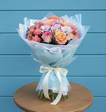 Букет цветов из:  Хризантемы и Розы в Советском Республика Дагестан